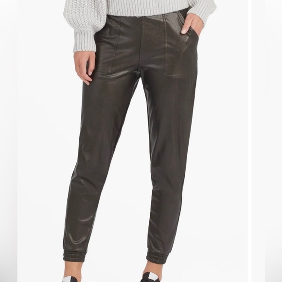 SPANX Pants - Spanx Faux Leather Jogger Pants in Black size XS